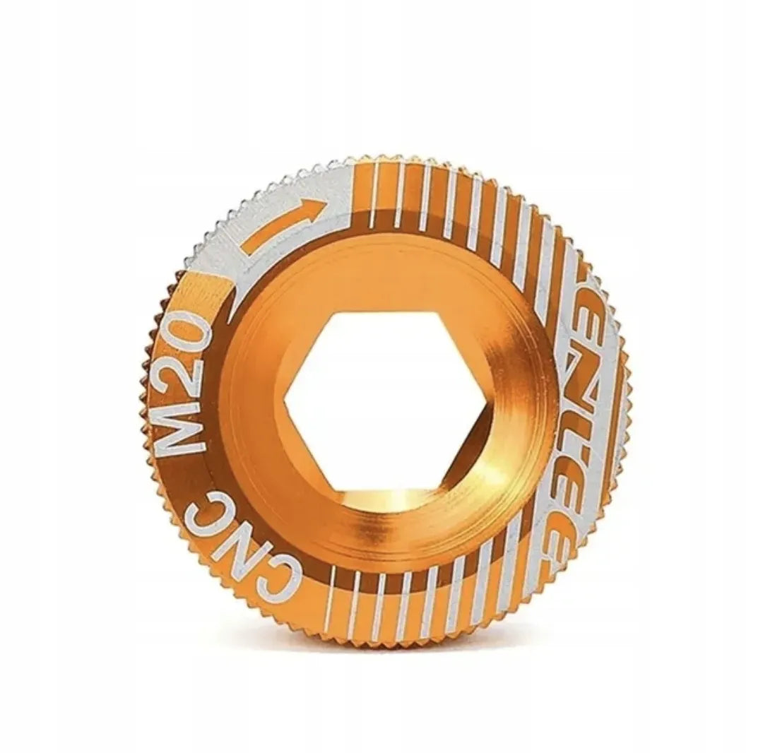 Śruba lewego ramienia korby Shimano Hollowtech II M20 nowa kontrująca złota
