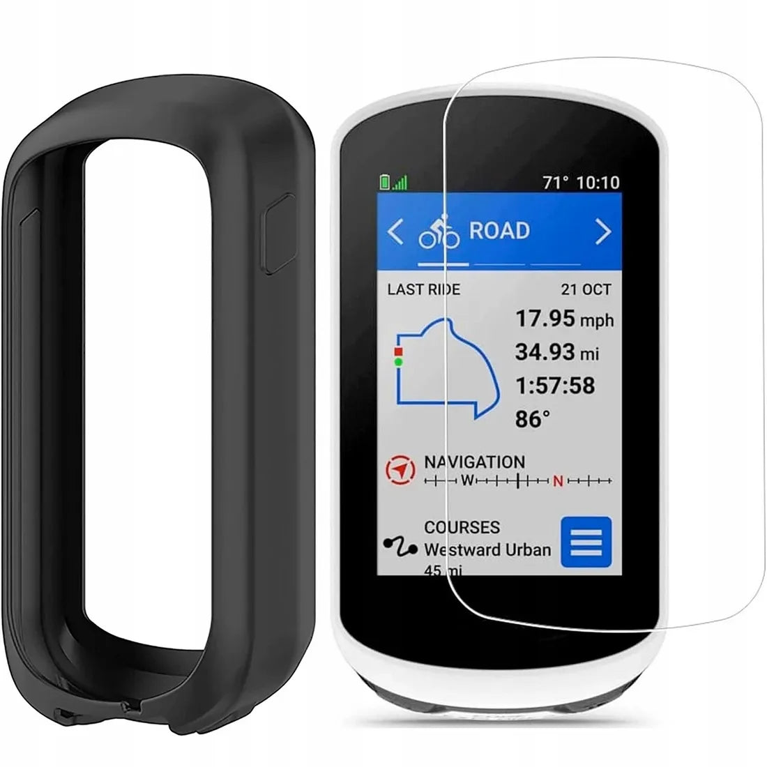 ZESTAW GARMIN DO EDGE EXPLORE 2 CASE ETUI CZARNE + SZKŁO HARTOWANE OCHRONA