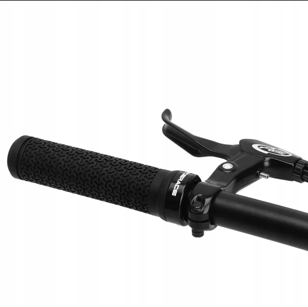 Chwyty gripy rowerowe RIDERACE TPR skręcane aluminiowe przyczepne wygodne